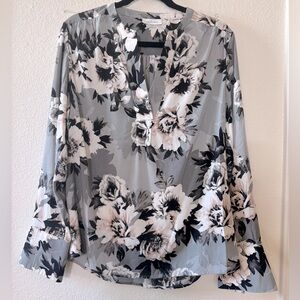 Calvin Klein - Floral Gray Women's Top